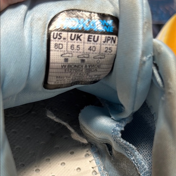 Hoka Women's Sneakers - Light Blue, Orange, and White - Picture 6 of 8